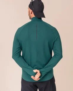 Run Half Zip M Green Rain