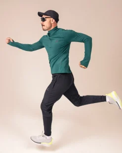 Run Half Zip M Green Rain