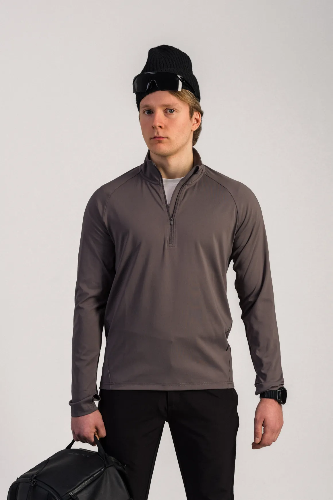 Run Half Zip M Grey Granite