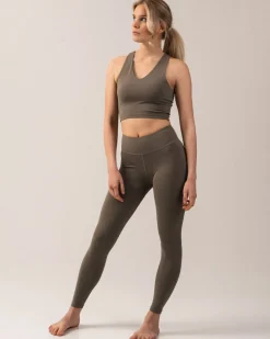 Second-Skin Crop Top Green Smokey