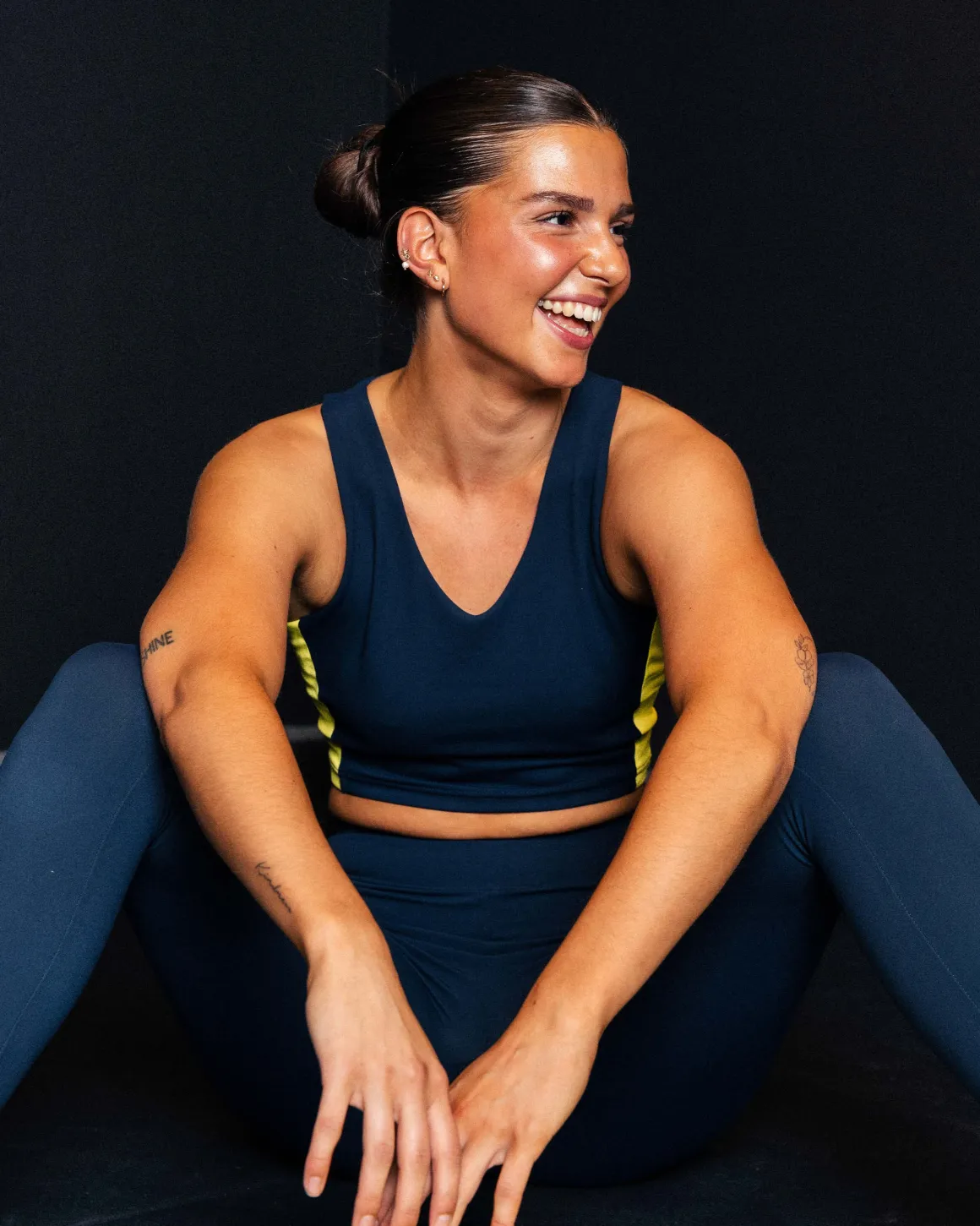 Second-Skin Crop Top Navy