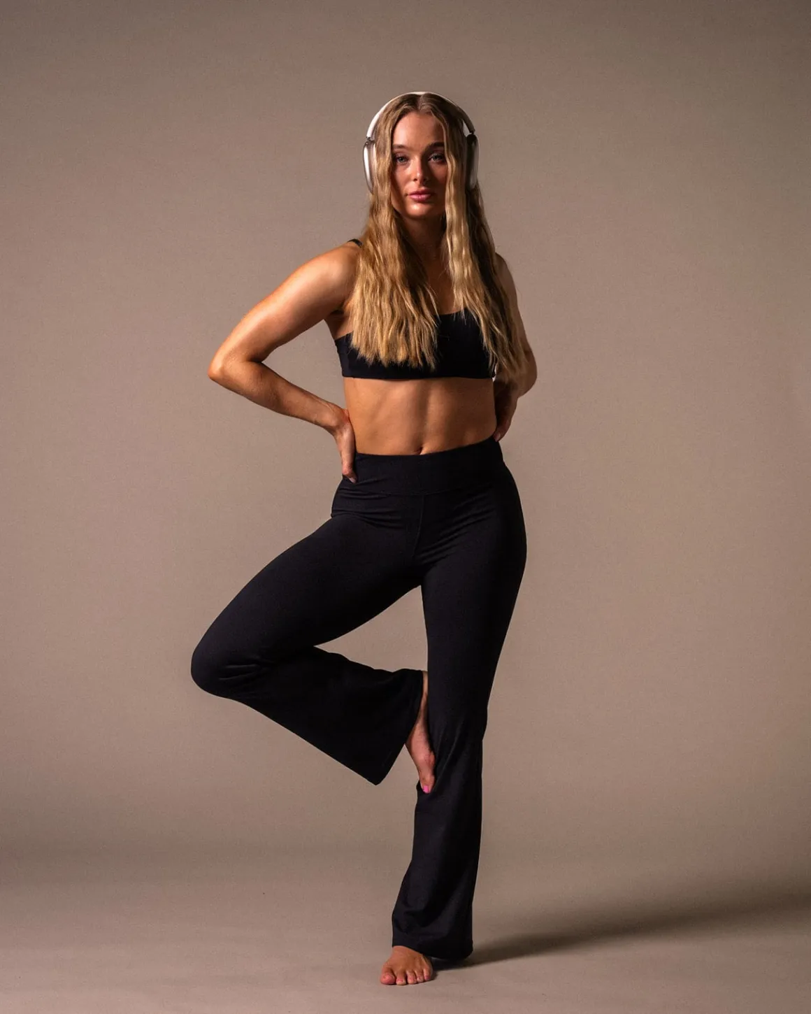 Second-Skin Flare Pants Black