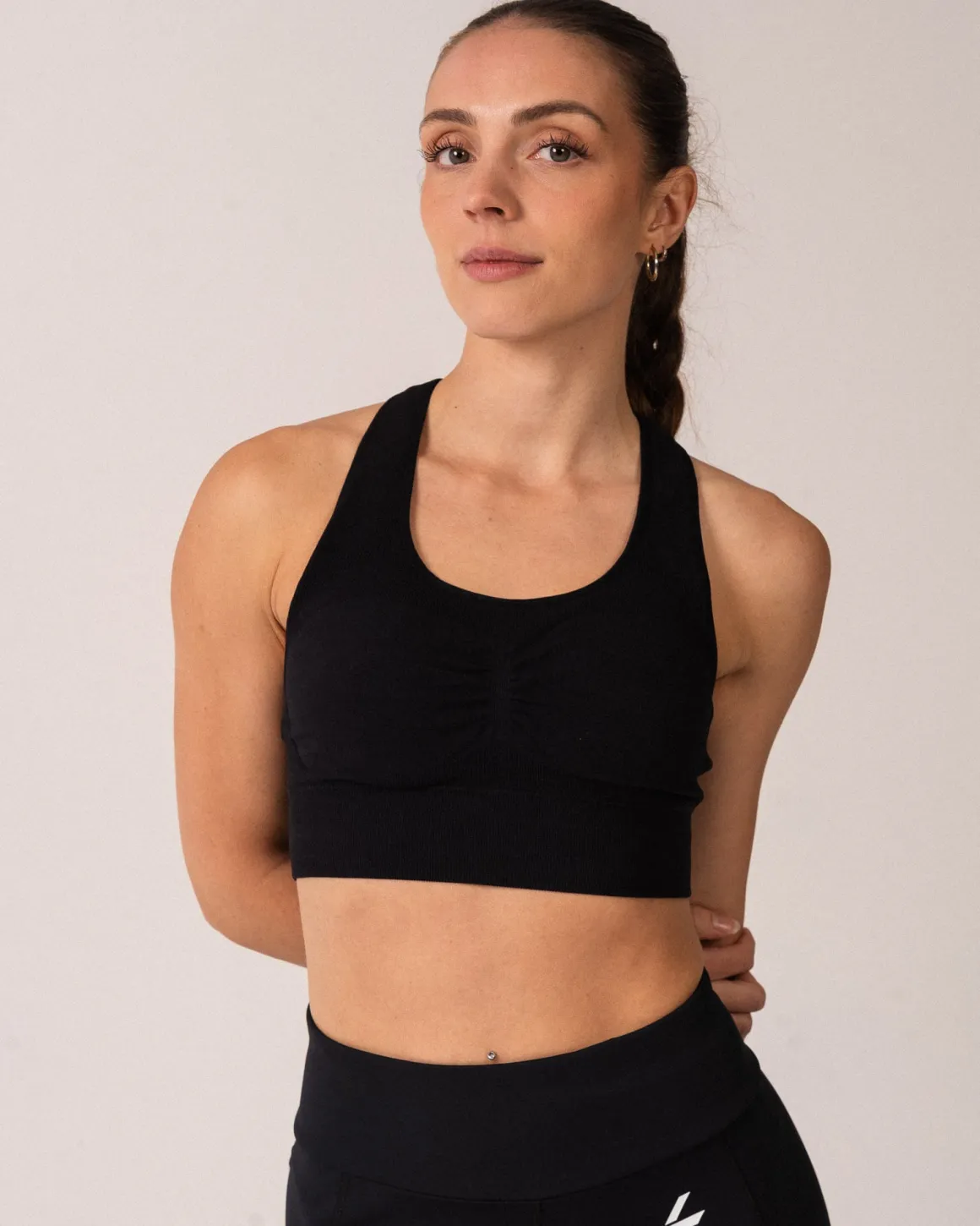 Silhouette Seamless Bra + Tights Black SET