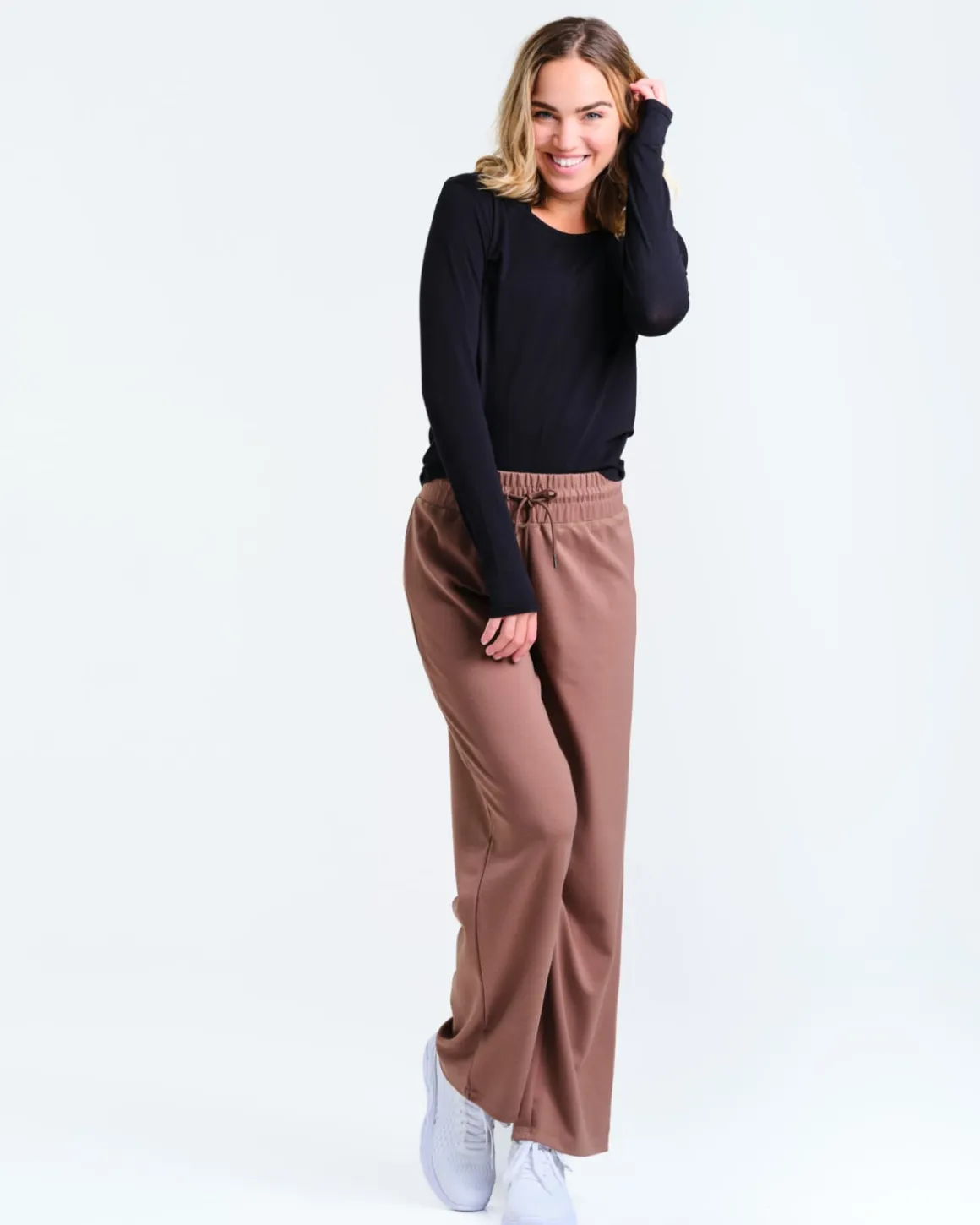 Soft Feel Pants Mole Brown