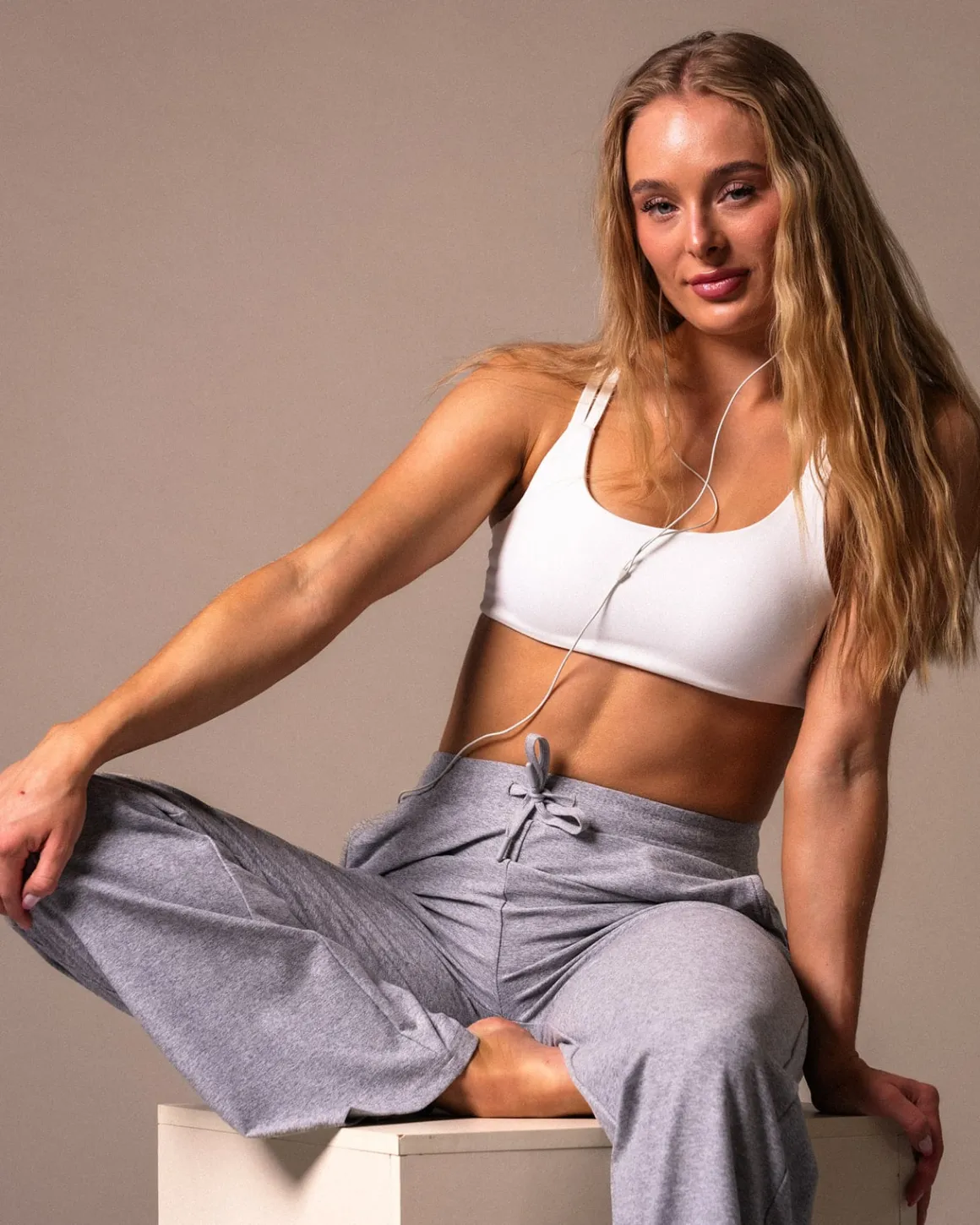 SoftFlow Wide Pants Light Grey Marl