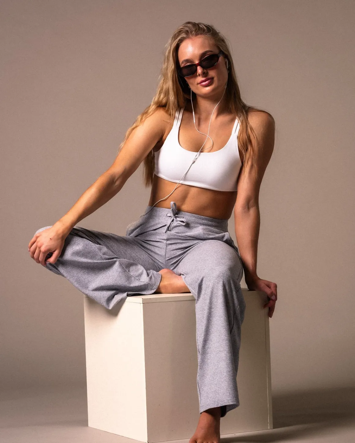 SoftFlow Wide Pants Light Grey Marl