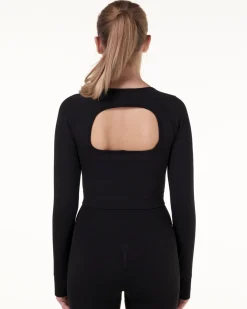Solar Seamless Cropped LS Black