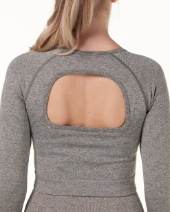 Solar Seamless Cropped LS Black + Green 2-PACK