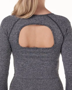 Solar Seamless Cropped LS Grey + Red 2-PACK