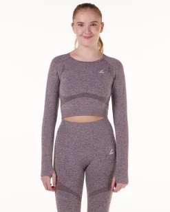 Solar Seamless Cropped LS Grey + Red 2-PACK