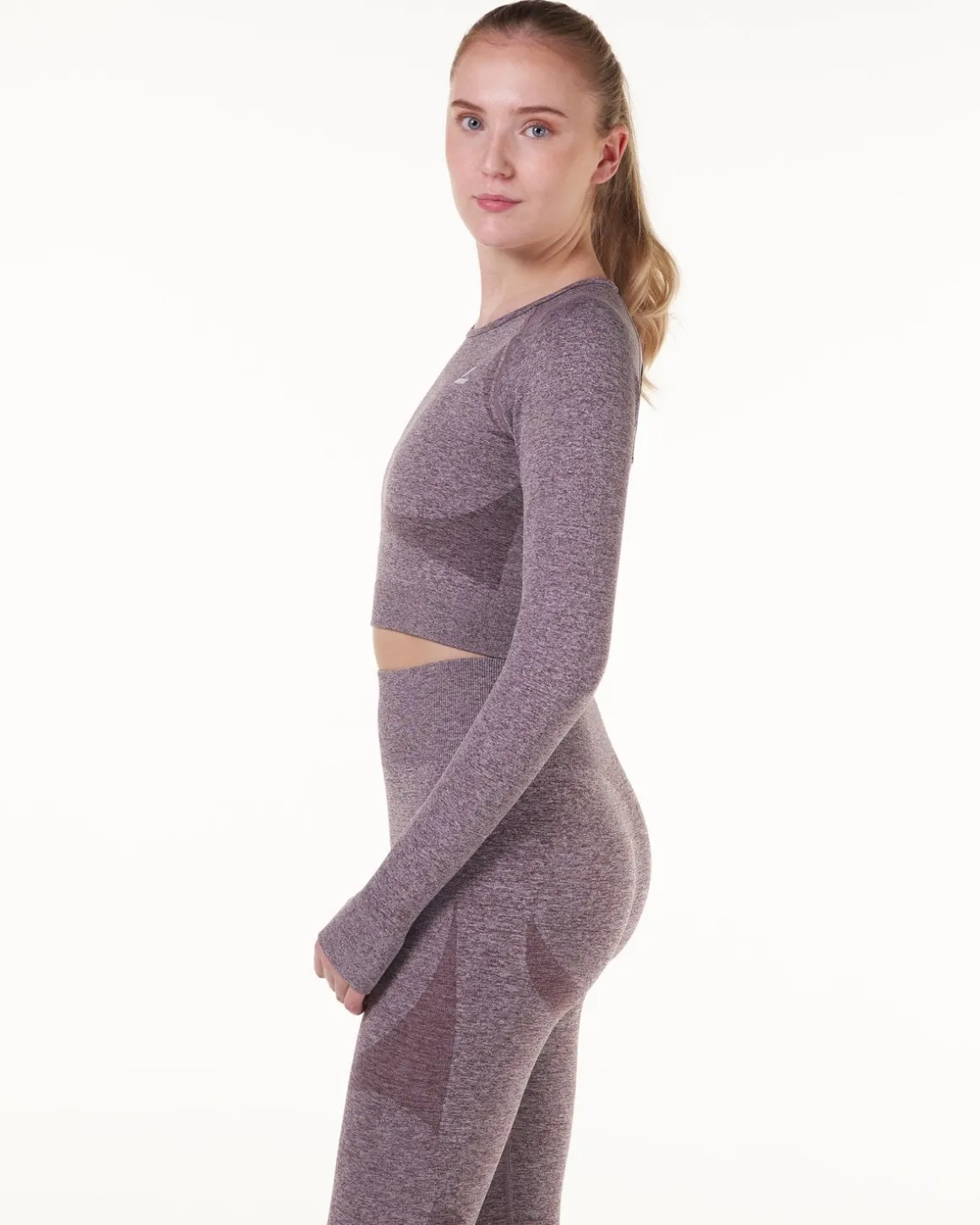 Solar Seamless Cropped LS Grey + Red 2-PACK