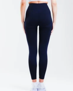 Solar Seamless Tights Blue Navy Marl