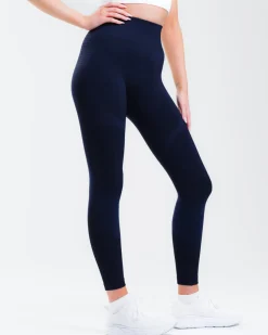 Solar Seamless Tights Blue Navy Marl
