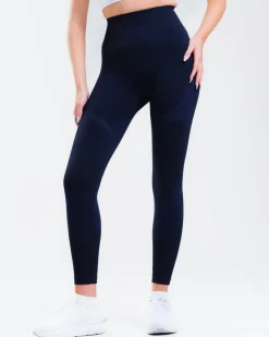 Solar Seamless Tights Blue Navy Marl