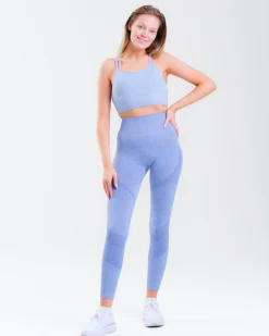 Solar Seamless Tights Blue Tide Marl