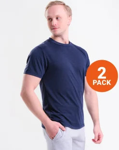 Sports Functional Tee M Blue Navy Marl 2-PACK