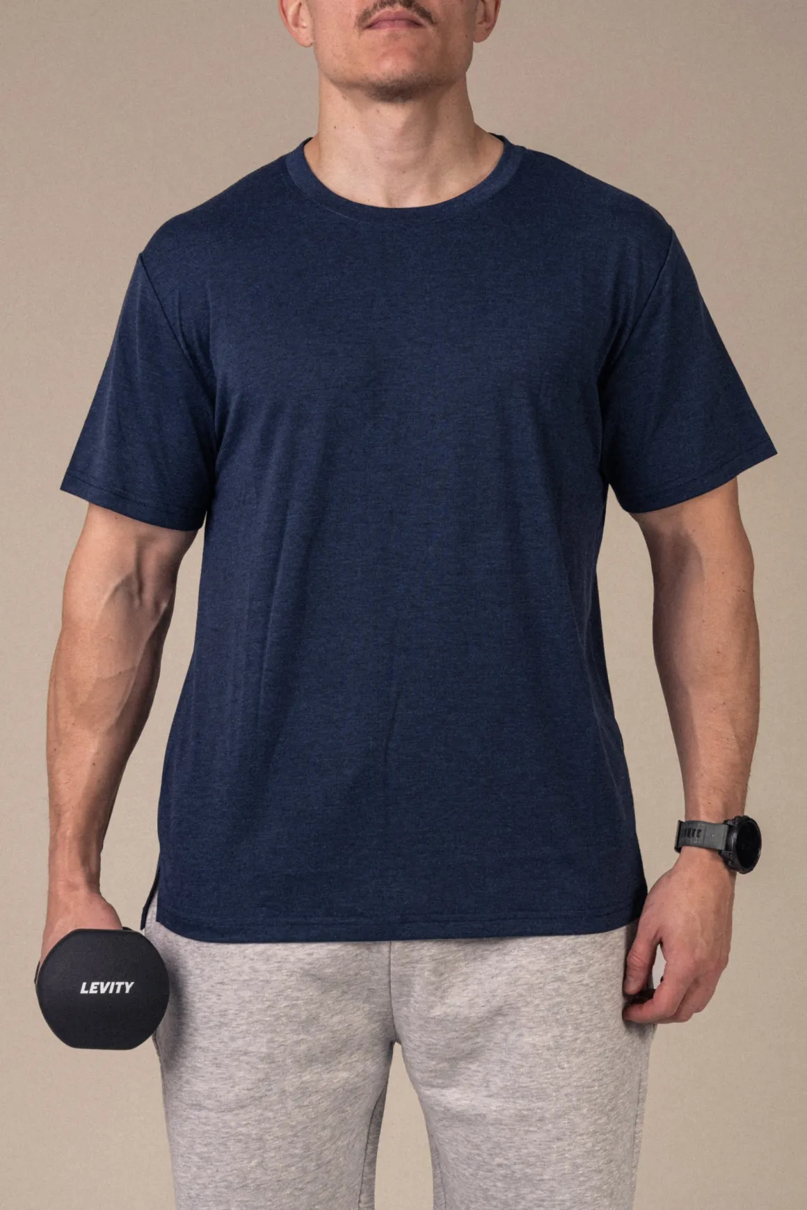 Sports Functional Tee M Blue Navy Marl 2-PACK