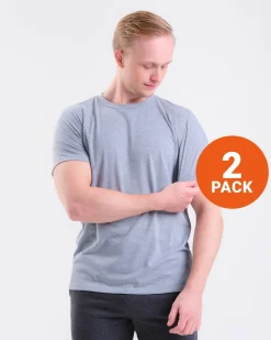 Sports Functional Tee M Light Grey Marl 2-PACK