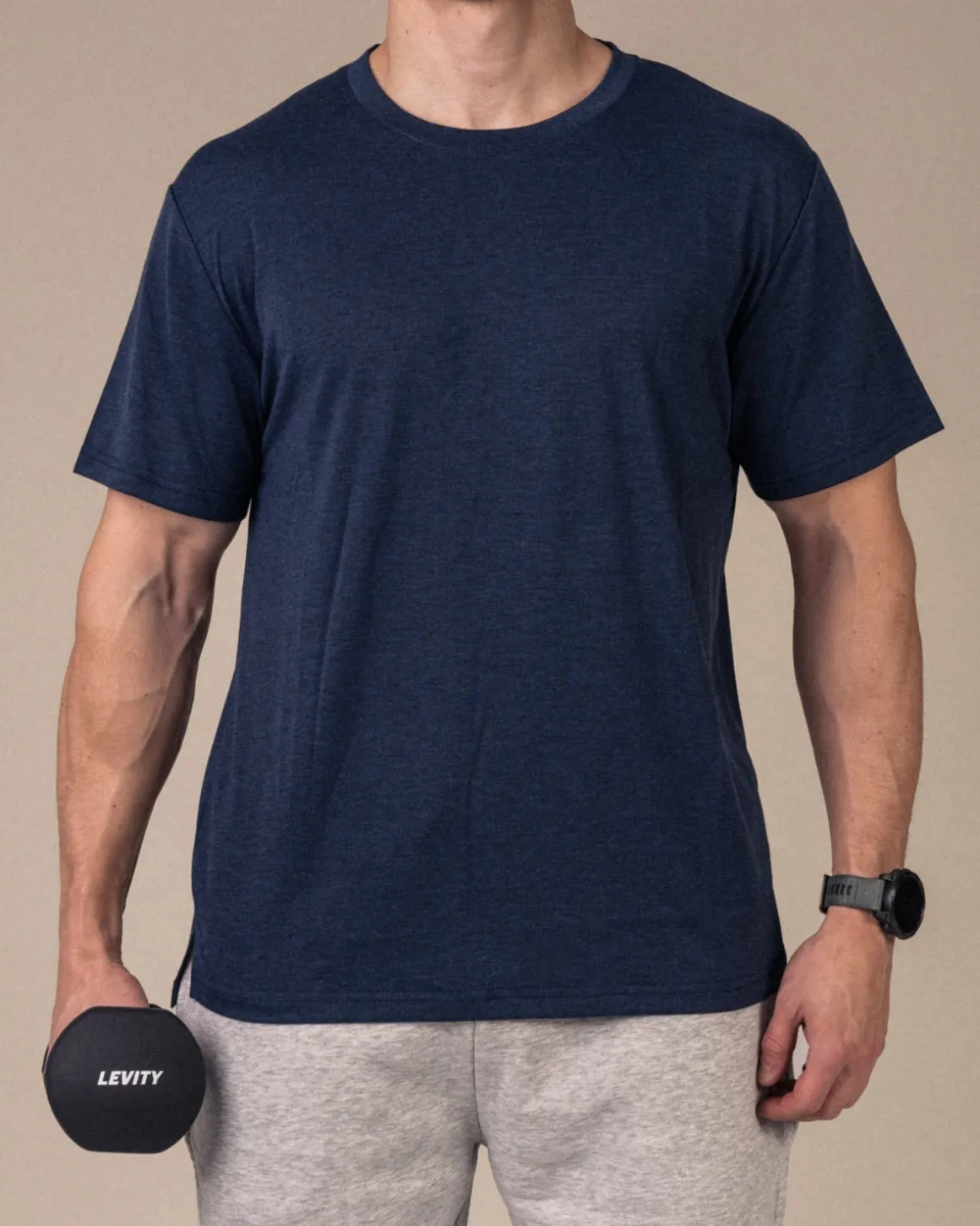 Sports Functional Tee M Navy Marl
