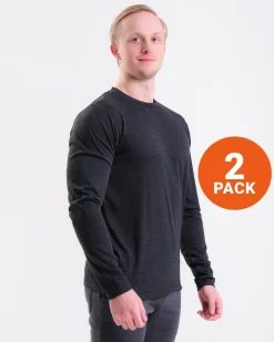 Sports Funtional LS M Black Marl 2-PACK