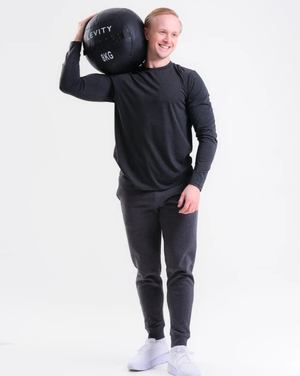 Sports Funtional LS M Black Marl 2-PACK
