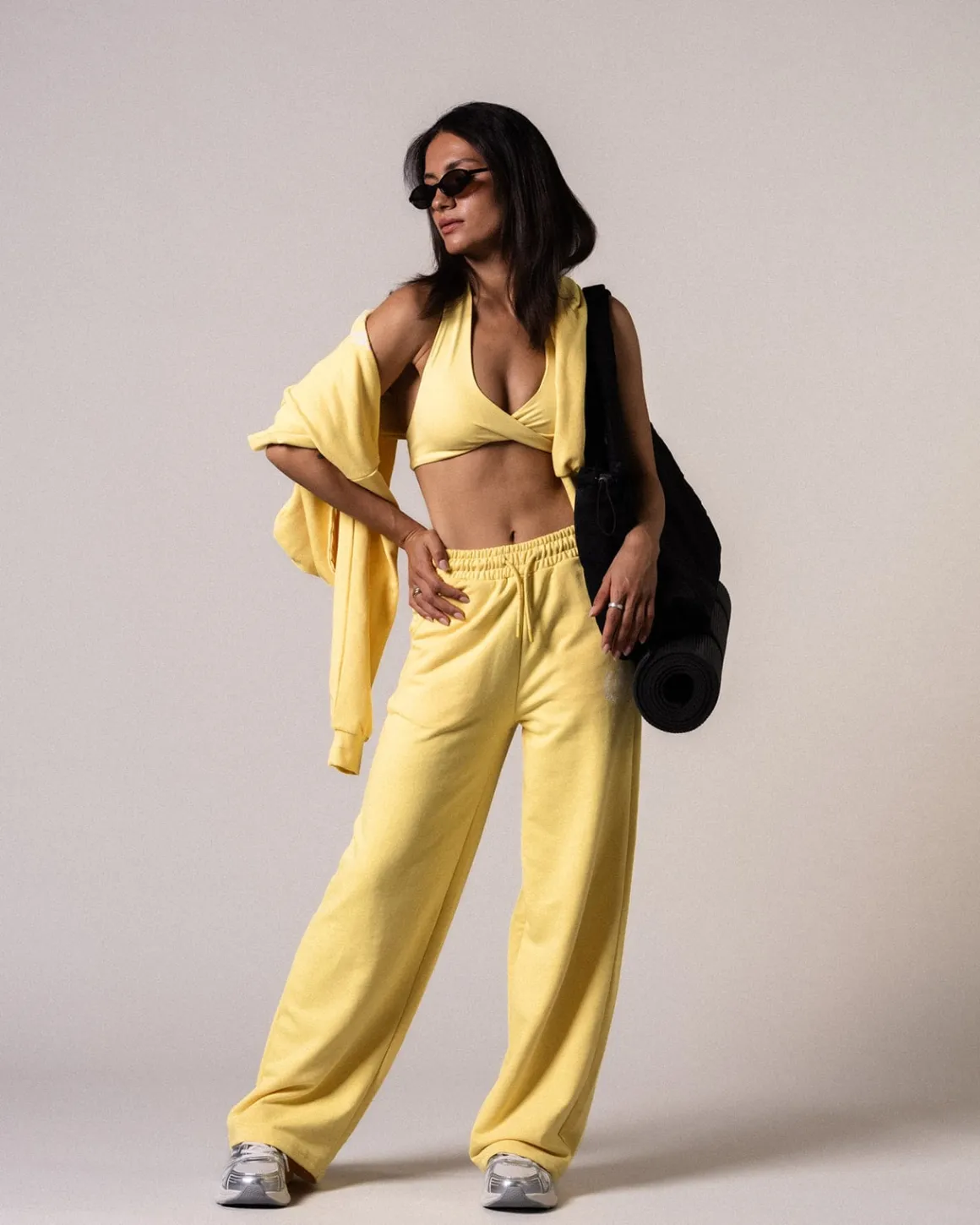 Straight Sweatpants Loopback Yellow Lemon