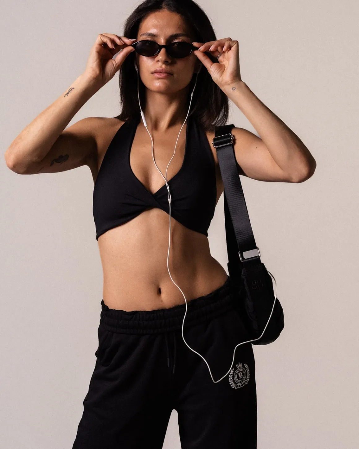 Straight Sweatpants Loopback Black