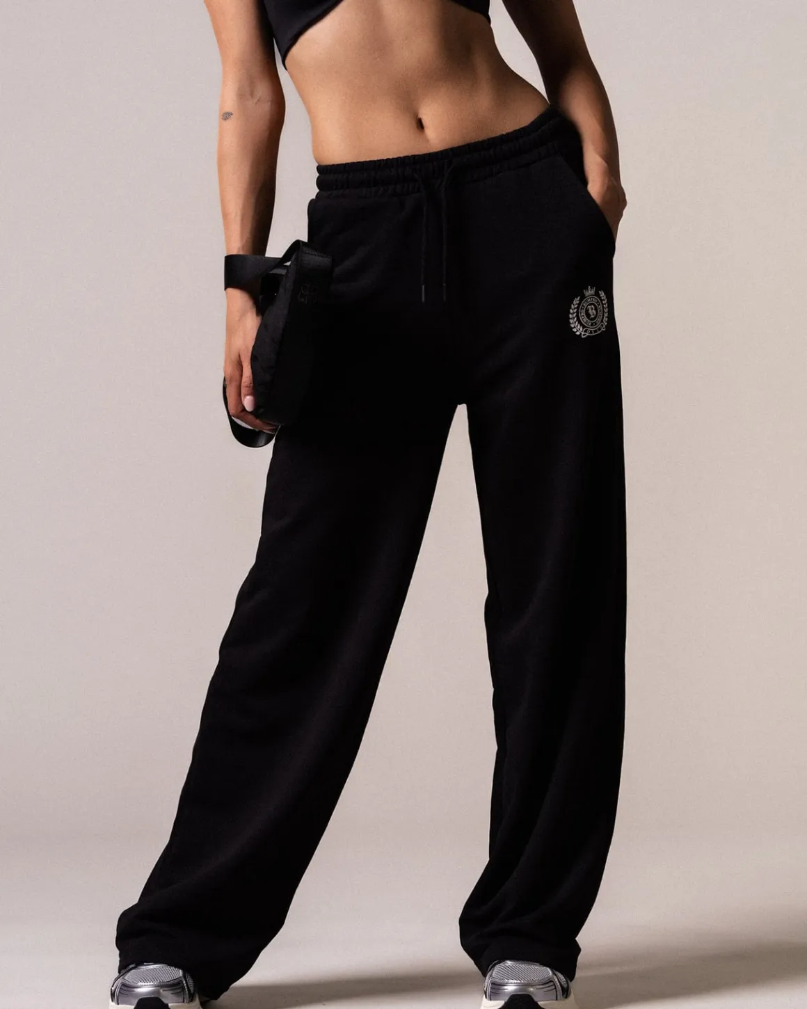 Straight Sweatpants Loopback Black