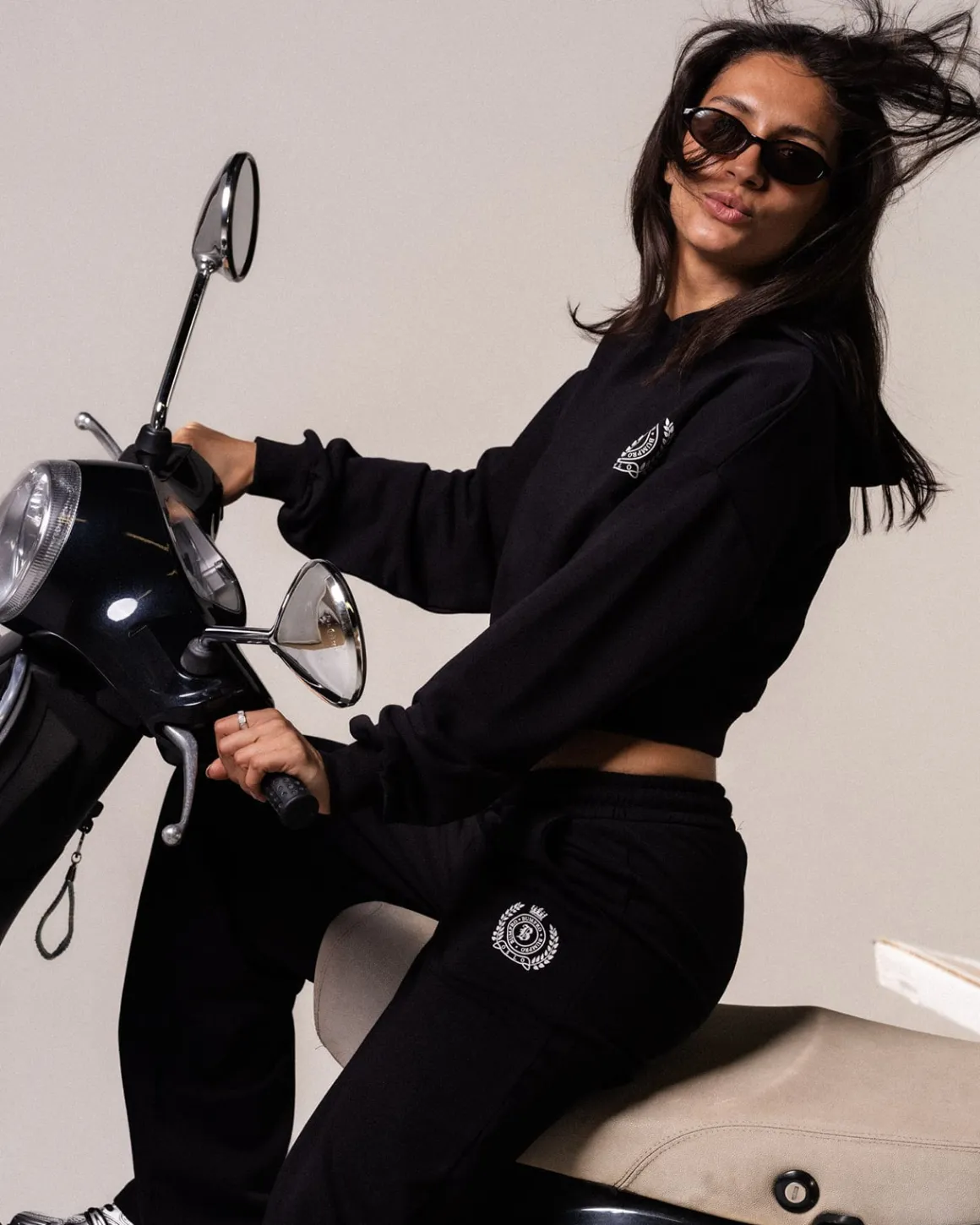 Straight Sweatpants Loopback Black
