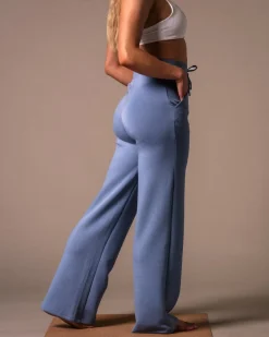 Studio Modal Wide Pants Blue Winward
