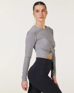 Studio Twist Long Sleeve Grey Dove