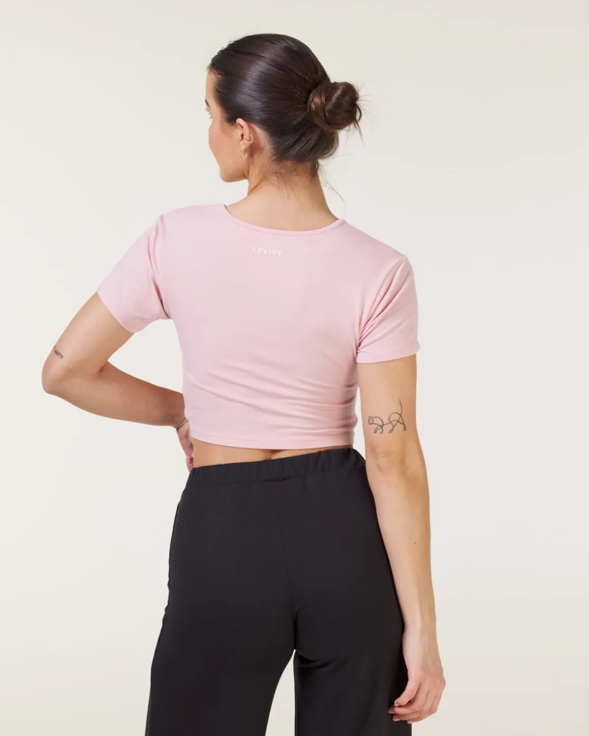 Studio Twist Tee Pink Silver