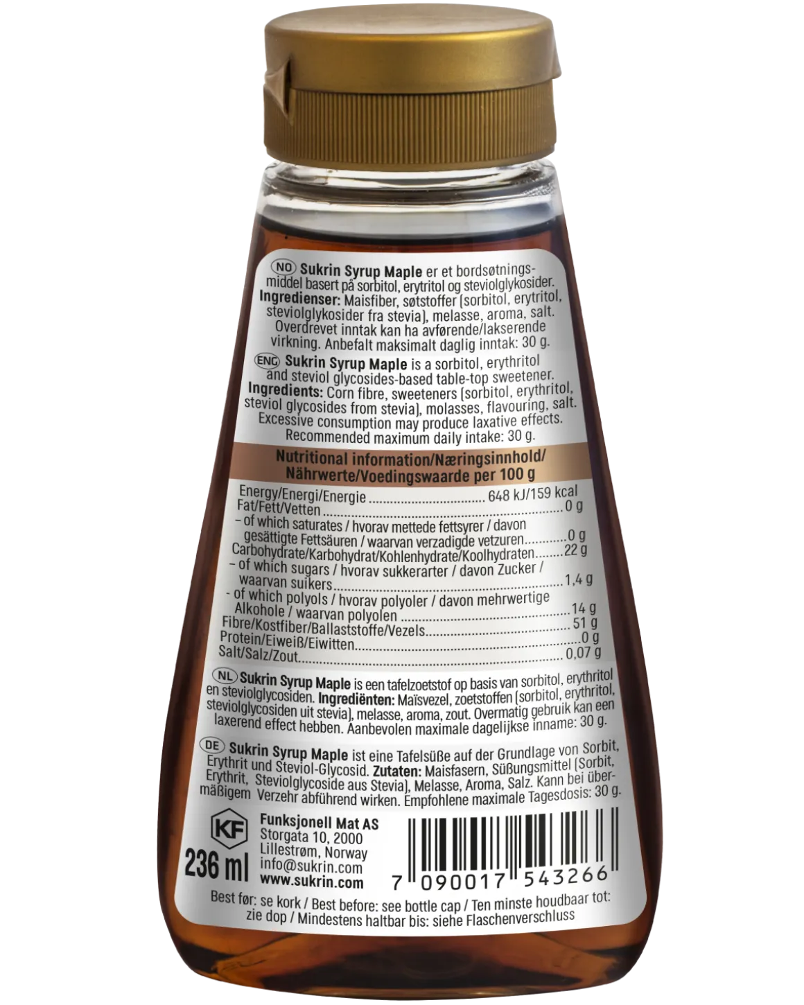 SukrinSirup Maple 325g