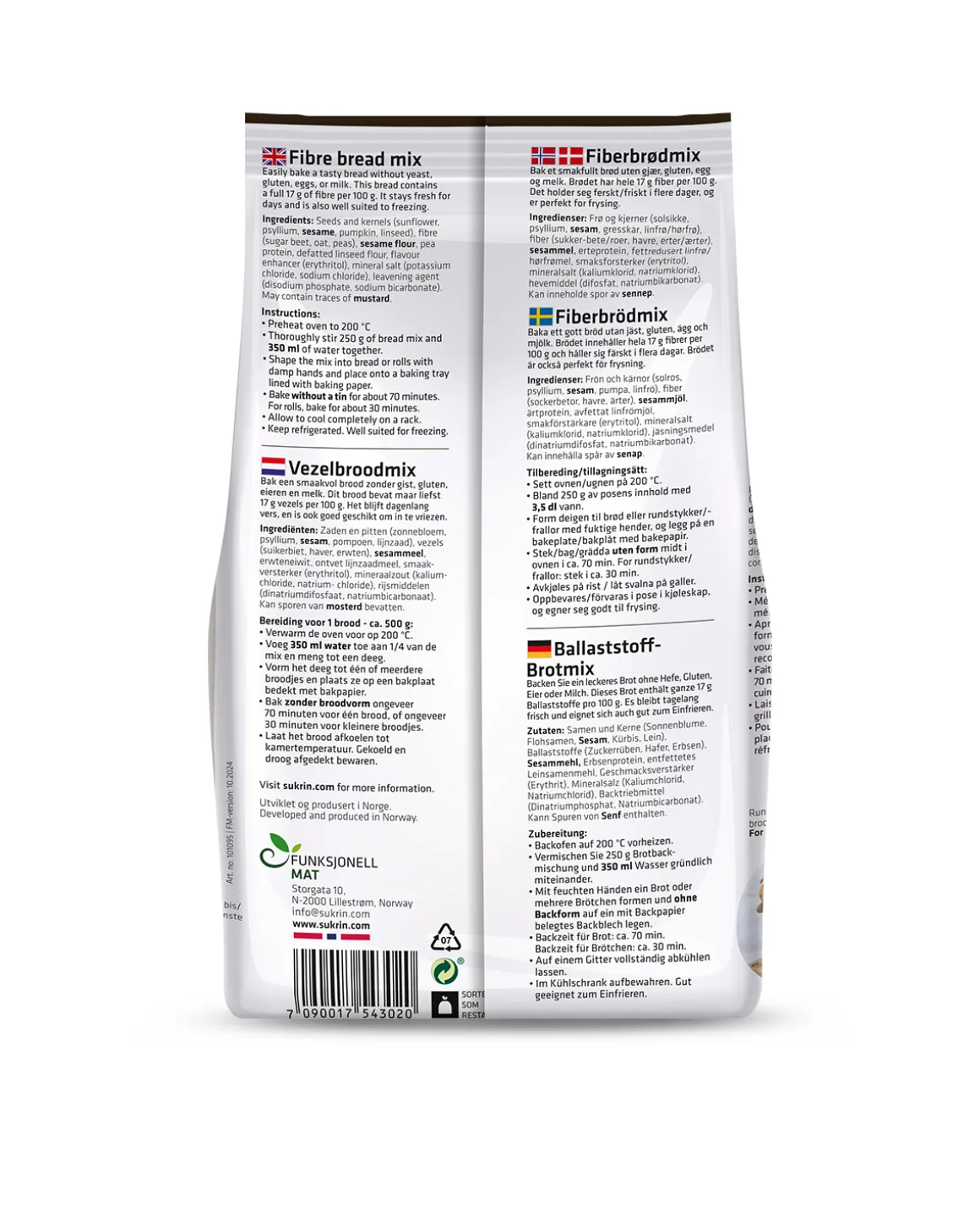Sunnere Fiberbrød 1kg