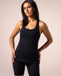 Tank Top with build in bra Black Beauty