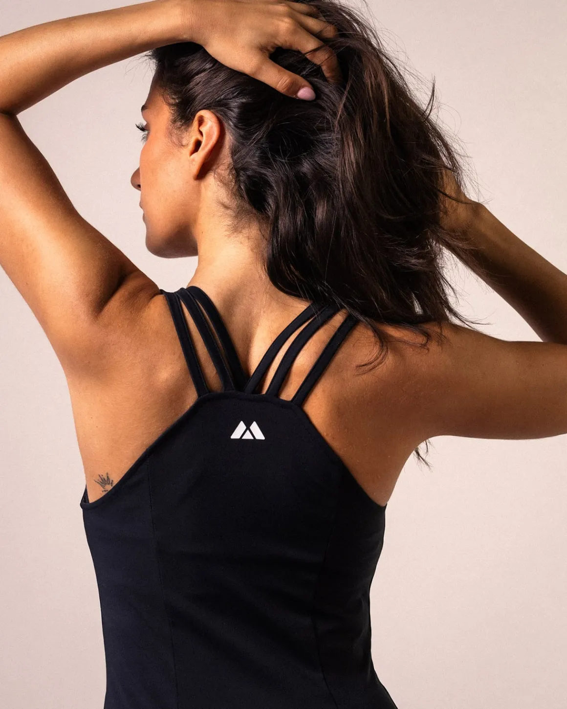Tank Top with build in bra Black Beauty