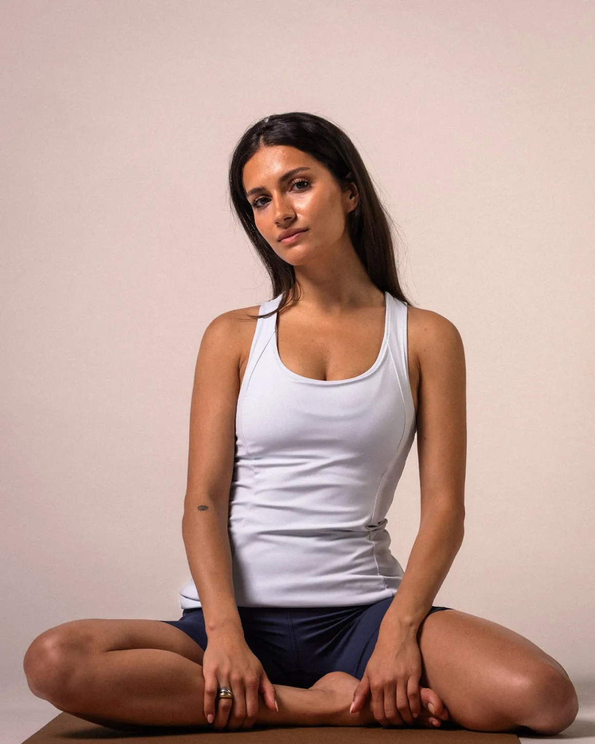 Tank Top with build in bra Skyride Blue