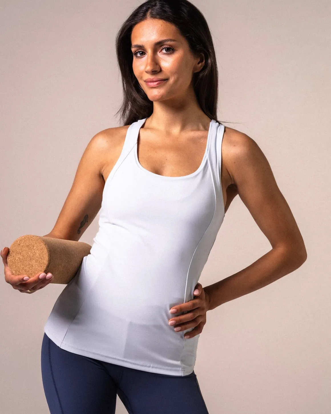 Tank Top with build in bra Skyride Blue