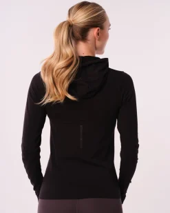 Trail Seamless Running Hood Black Reflective