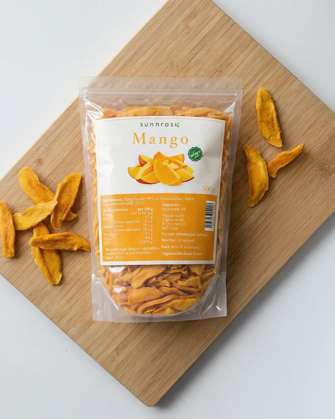 Tørket Mango 500g Ikke tilsatt sukker