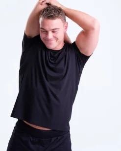 T-Shirt M + Jersey Shorts M Black SET