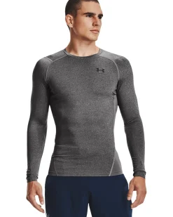 UA HG Armour Comp LS Carbon Heather