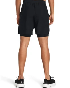 UA Launch 7″ 2-in-1 Shorts Black