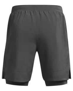 UA Launch 7″ 2-in-1 Shorts Castlerock