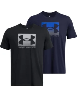 UA M Boxed Sports SS Black/Blue 2-PACK