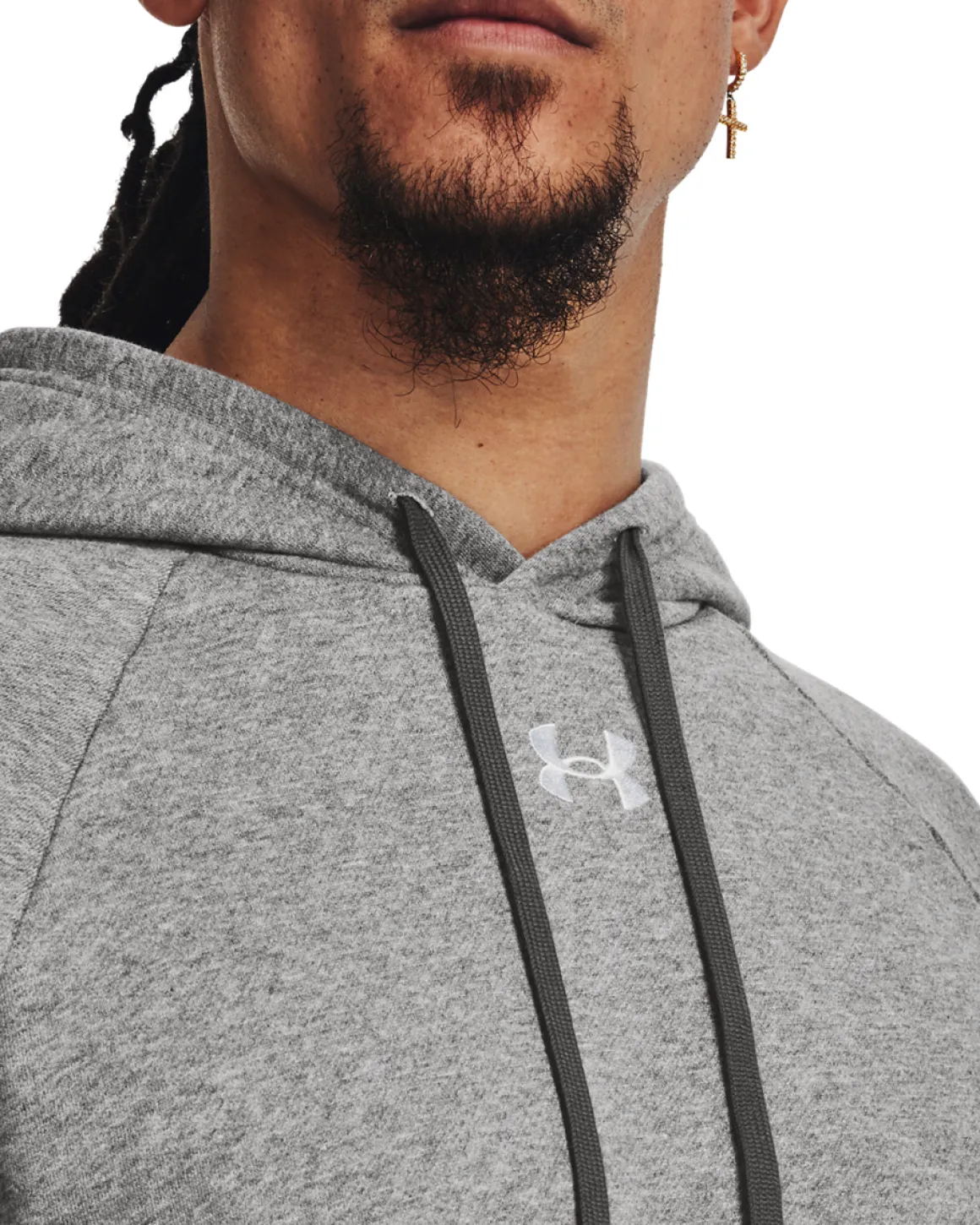 UA Rival Fleece Hoodie Castlerock Light Heather
