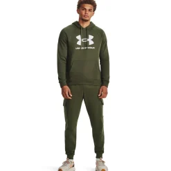 UA Rival Fleece Logo HD Marine OD Green