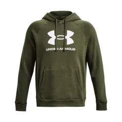 UA Rival Fleece Logo HD Marine OD Green