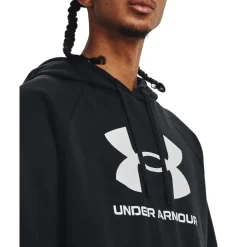 UA Rival Fleece Logo Hoodie Black