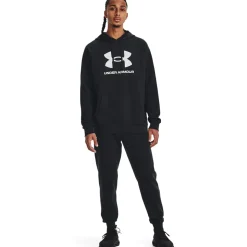 UA Rival Fleece Logo Hoodie Black
